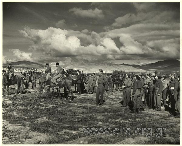 ELAS-eenheid bij Larissa - foto: Dimitri Kessel 1944, elia.org.gr (CC BY 4.0)