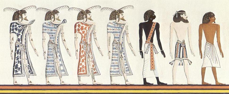 Reproductie van wandschildering in de tombe van Seti I, uit: Heinrich von Minutoli, Reise zum Tempel des Jupiter Ammon (1827) - afbeelding: Wikimedia Commons