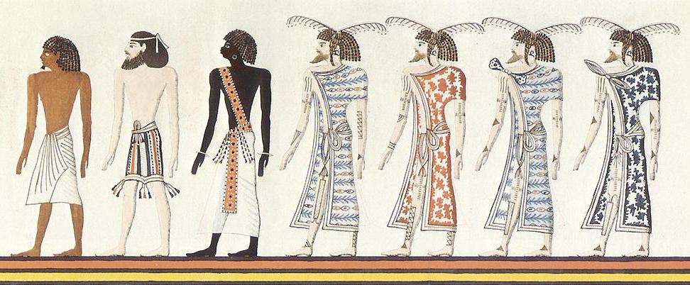 Reproductie van wandschildering in de tombe van Seti I, uit: Heinrich von Minutoli, Reise zum Tempel des Jupiter Ammon (1827) - afbeelding: Wikimedia Commons