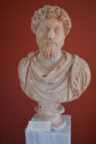 Portrait bust of Marcus Aurelius from the villa of Herodes Atticus - Photo: Jaap-Jan Flinterman, summer 2019