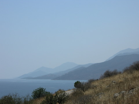 View from Nis� Paral�ou �strous to the south - Photo: Jaap-Jan Flinterman, summer 2010
