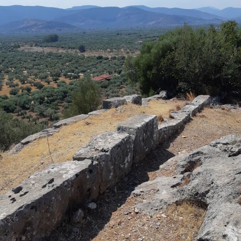 Nis� Ay�ou Andr�a, enceinte between chapel/acropolis and 'inner wall' - Photo: Jaap-Jan Flinterman, summer 2024