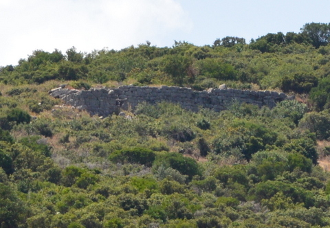 Teichi�, remains of the wall on the north side - Photo: Jaap-Jan Flinterman, summer 2015